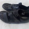 Black Shimano road cycling shoes